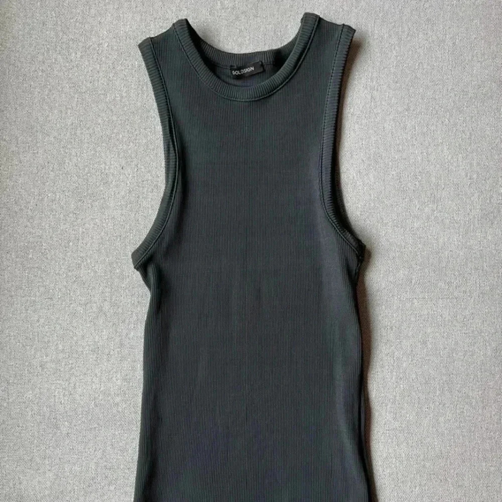 Goldsign Black Ribbed Tank Top